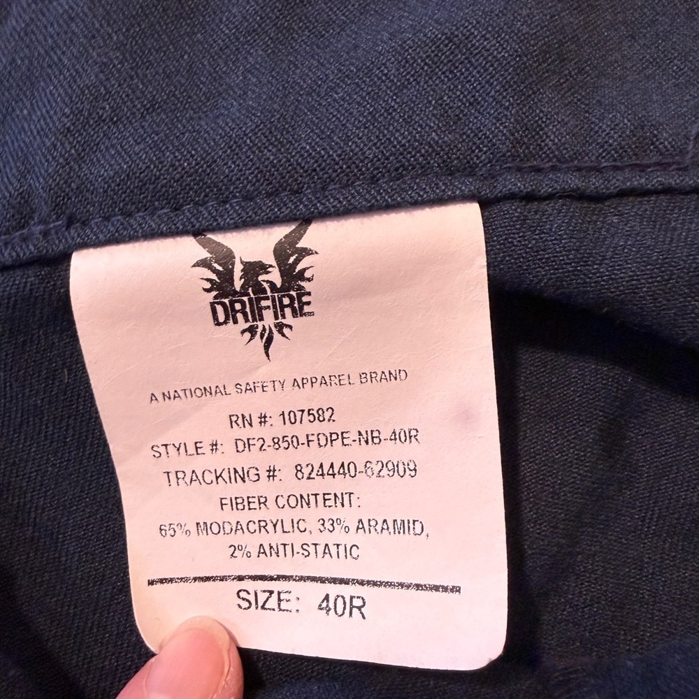 DRIFIRE Men Navy Blue Cargo Work Pants‎ Style DF2 850 FDPE NB 40R - Picture 8 of 10